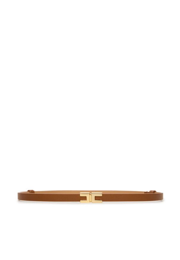 Elisabetta Franchi Pasek Damski CT-73S-56E2-V140 Brązowy. Kolor: brązowy. Materiał: skóra