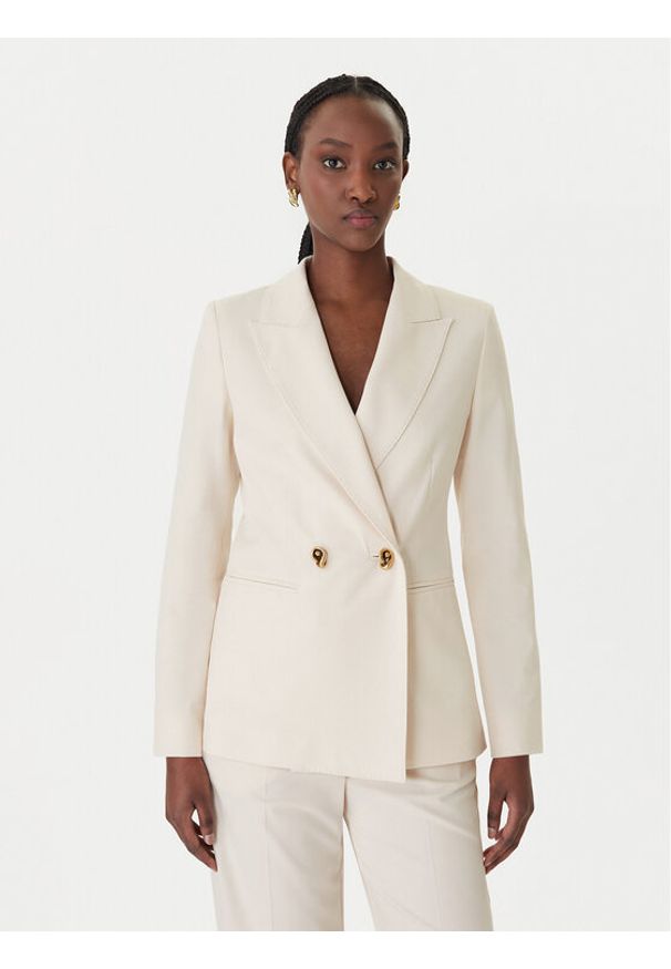 Marella Marynarka Tropico 2613041121 Biały Regular Fit. Kolor: biały. Materiał: syntetyk