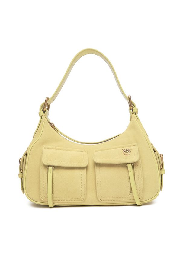 Pinko - PINKO Torebka Cargo Bag Classic PE 25 PLTT 102794 A29N Zielony. Kolor: zielony. Materiał: skórzane, zamszowe