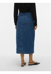 Vero Moda Spódnica jeansowa 10302007 Niebieski Regular Fit. Kolor: niebieski. Materiał: bawełna #7
