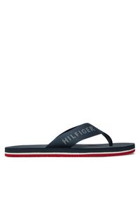 TOMMY HILFIGER - Tommy Hilfiger Japonki Comfort Hilfiger Beach Sandal FM0FM05341 Granatowy. Kolor: niebieski. Materiał: materiał #3