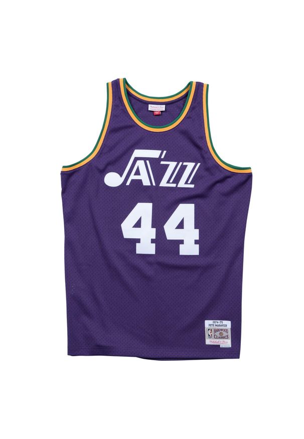 Mitchell & Ness - Koszulka NBA New Orleans Jazz Pete Maravich. Kolor: fioletowy. Sport: koszykówka