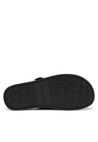 Calvin Klein Sandały Flat Adj Slide Eyelet HW0HW02489 Czarny. Kolor: czarny. Materiał: skóra