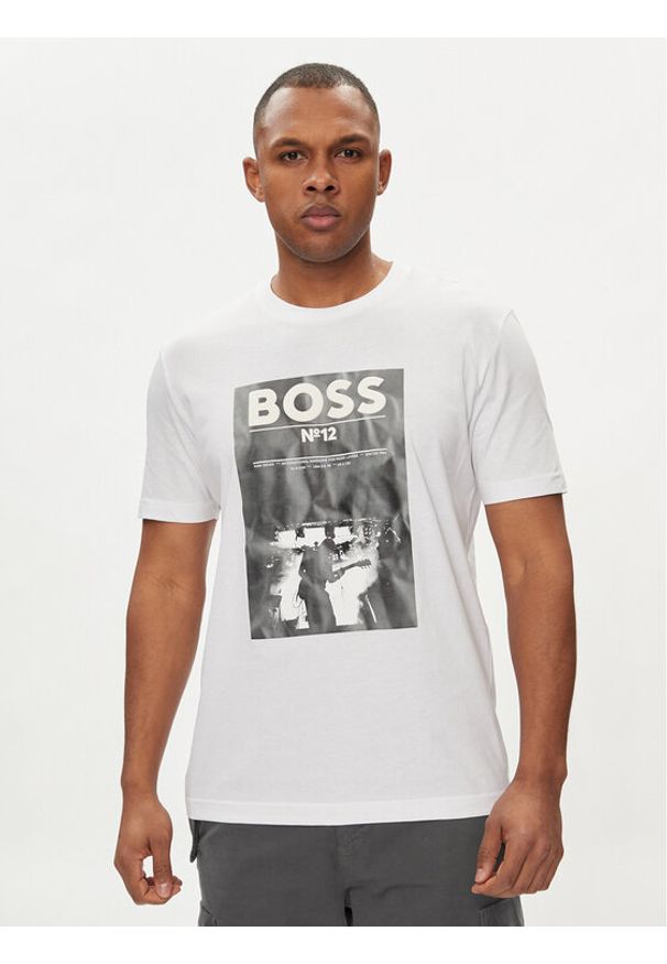 BOSS - Boss T-Shirt Bossticket 50515829 Biały Regular Fit. Kolor: biały. Materiał: bawełna