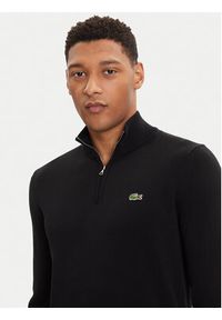 Lacoste Sweter AH1980 Czarny Classic Fit. Kolor: czarny. Materiał: bawełna #3