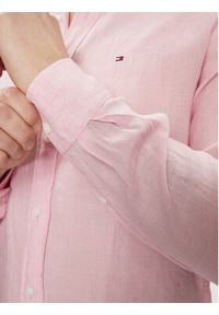 TOMMY HILFIGER - Tommy Hilfiger Koszula MW0MW34602 Różowy Regular Fit. Kolor: różowy. Materiał: len #6