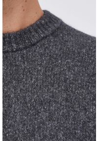Samsoe & Samsoe - Samsoe Samsoe Sweter wełniany męski kolor szary ciepły. Kolor: szary. Materiał: wełna. Długość rękawa: długi rękaw. Długość: długie #5