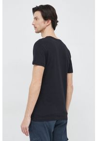 GANT - Gant t-shirt bawełniany kolor czarny gładki. Kolor: czarny. Materiał: bawełna. Wzór: gładki #5