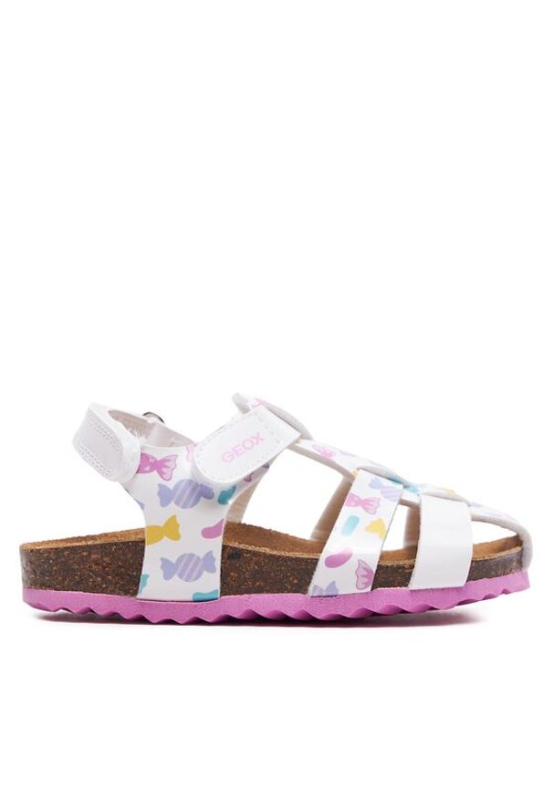 Geox Sandały B Sandal Chalki Girl B452RA 000HH C0653 S Biały. Kolor: biały