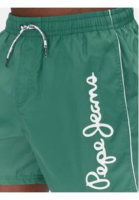 Pepe Jeans Szorty kąpielowe Logo PMB10419 Zielony Regular Fit. Kolor: zielony. Materiał: syntetyk #4