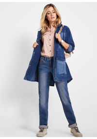 bonprix - Dżinsy Straight, mid waist, ze stretchem. Kolor: niebieski #3