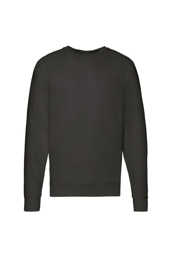 FRUIT OF THE LOOM - Lekka Raglanowa Bluza Unisex Dla Dorosłych. Kolor: czarny. Długość rękawa: raglanowy rękaw