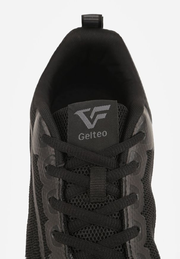 Born2be - Czarne Buty Sportowe Sneakersy z Ozdobnym Paskiem z Boku Damamene. Okazja: na co dzień. Zapięcie: pasek. Kolor: czarny. Materiał: jeans, dresówka