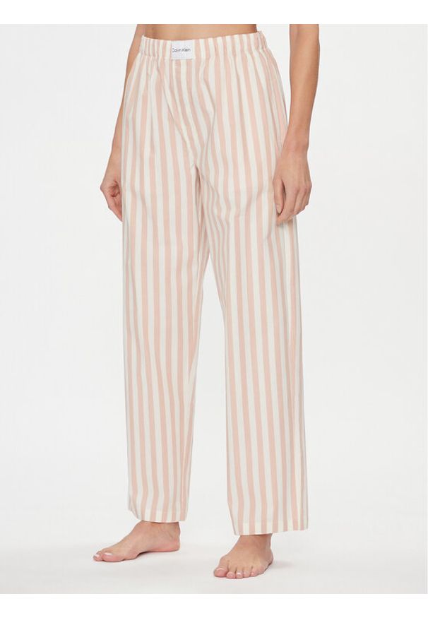 Calvin Klein Underwear Spodnie piżamowe 000QS6893E Różowy Regular Fit. Kolor: różowy. Materiał: bawełna