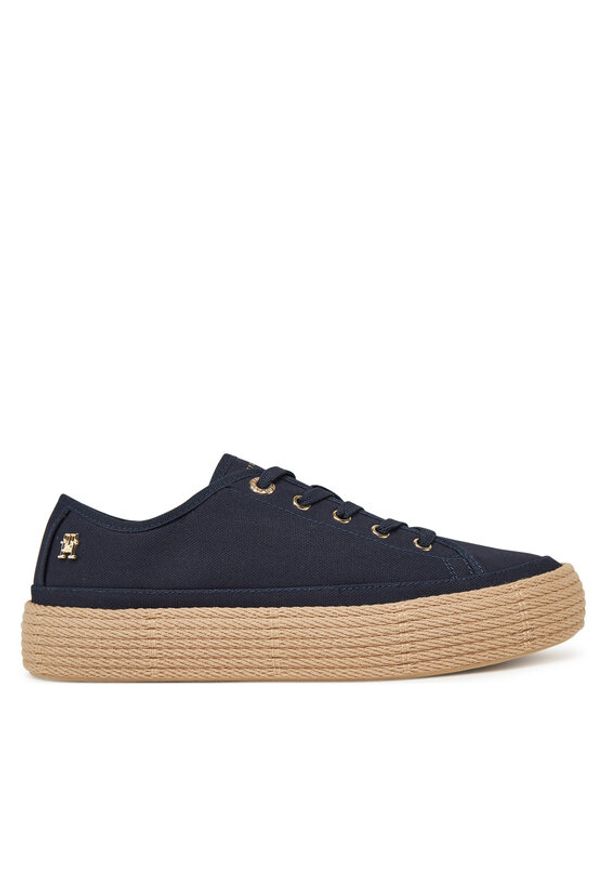 TOMMY HILFIGER - Tommy Hilfiger Espadryle Vulc Espadrille Sneaker FW0FW08404 Granatowy. Kolor: niebieski. Materiał: materiał