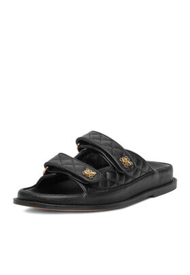 Nine West Klapki V1557-713-1 Czarny. Kolor: czarny. Materiał: skóra