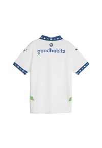 Puma - Młodzieżowa trzecia koszulka PSV Eindhoven 24/25 PUMA White Cobalt Glaze Blue. Kolor: niebieski, wielokolorowy, biały. Wzór: paski