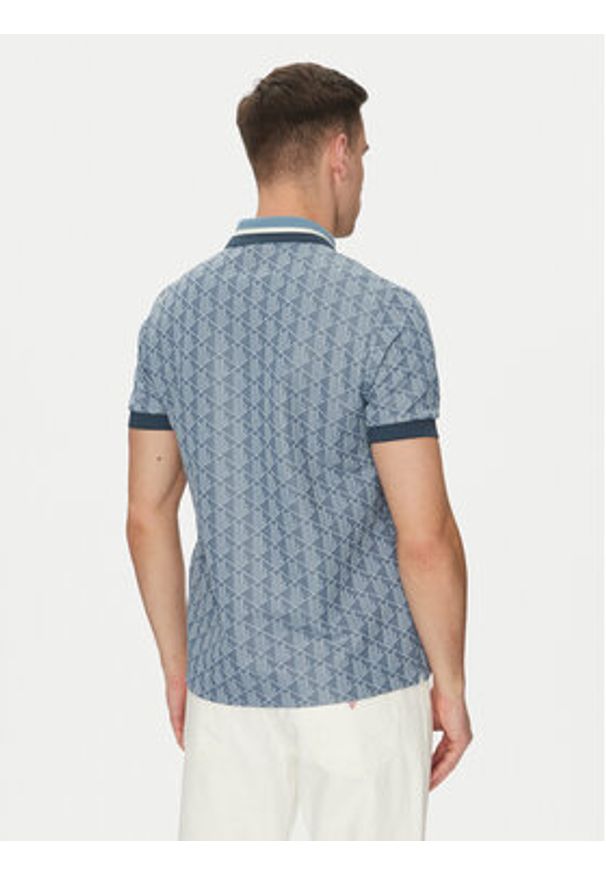 Lacoste Polo DH1417 Niebieski Regular Fit. Typ kołnierza: polo. Kolor: niebieski. Materiał: bawełna, syntetyk