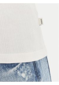 Guess Jeans Top W6GPZ8 KF641 Biały Slim Fit. Kolor: biały. Materiał: bawełna #3