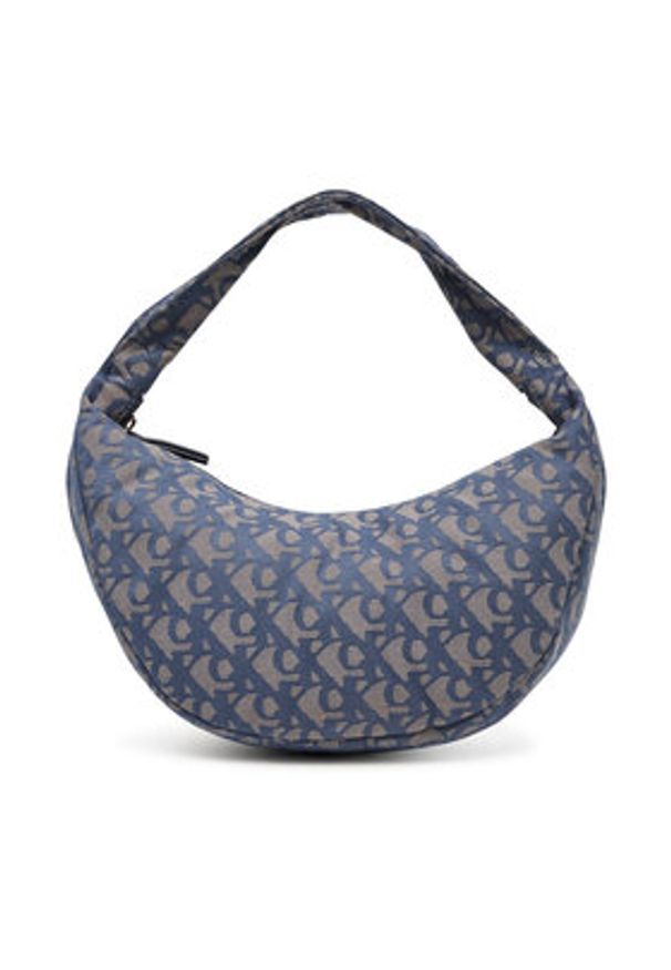 Calvin Klein Torebka Ckj Monogram Pinched Medium Shou LV04F3206G Niebieski. Kolor: niebieski