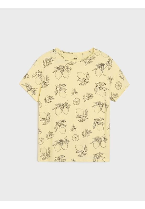 Sinsay - Koszulka z nadrukiem w cytryny - Inny. Wzór: nadruk