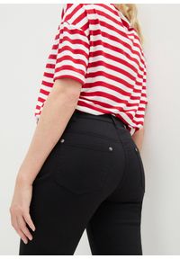 bonprix - Spodnie 7/8, high waist. Stan: podwyższony. Kolor: czarny. Materiał: materiał #2