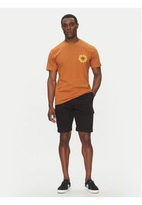 Quiksilver T-Shirt EQYZT08036 Brązowy Regular Fit. Kolor: brązowy. Materiał: bawełna