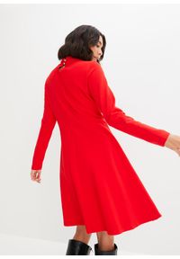 bonprix - Sukienka z dżerseju. Kolor: czerwony. Materiał: jersey