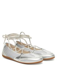 Karl Lagerfeld - KARL LAGERFELD Baleriny Altia KL66111 Srebrny. Kolor: srebrny. Materiał: skóra #3