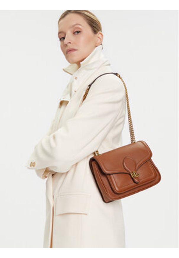 Lauren Ralph Lauren - LAUREN RALPH LAUREN Torebka 431974552002 Brązowy. Kolor: brązowy. Materiał: skórzane
