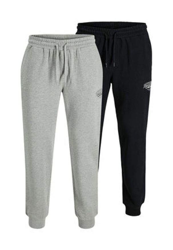 Jack & Jones Komplet 2 par spodni Gordon 12286762 Czarny Regular Fit. Kolor: czarny. Materiał: syntetyk