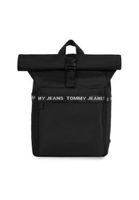 Tommy Jeans Plecak Tjm Essential Rolltop Bp AM0AM11176 Czarny. Kolor: czarny. Materiał: materiał