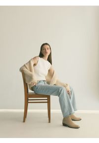 Reserved - Jeansy wide leg - niebieski. Kolor: niebieski