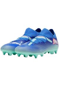 Buty piłkarskie Puma Future 7 Pro MxSG 107925 01 niebieskie. Kolor: niebieski. Materiał: dzianina, materiał. Szerokość cholewki: normalna. Sport: piłka nożna #5