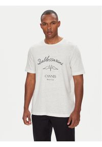 Baldessarini T-Shirt B4 20084.5283 Biały Regular Fit. Kolor: biały. Materiał: len, bawełna #1