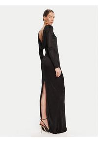 Elisabetta Franchi Sukienka wieczorowa AB-R10-56E2-V690 Czarny Regular Fit. Kolor: czarny. Materiał: wiskoza. Styl: wizytowy