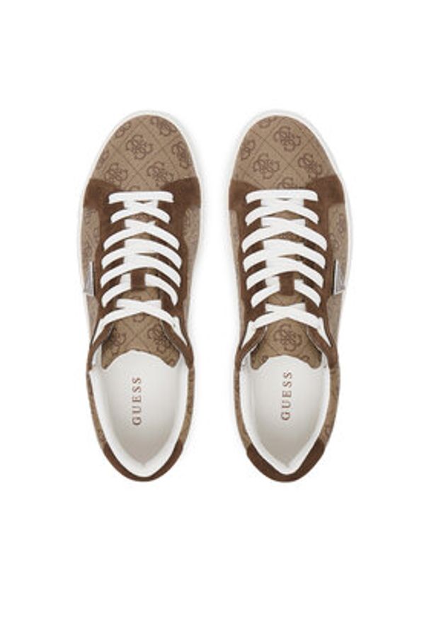 Guess Sneakersy FMTTO3 ELL12 Beżowy. Kolor: beżowy. Materiał: skóra