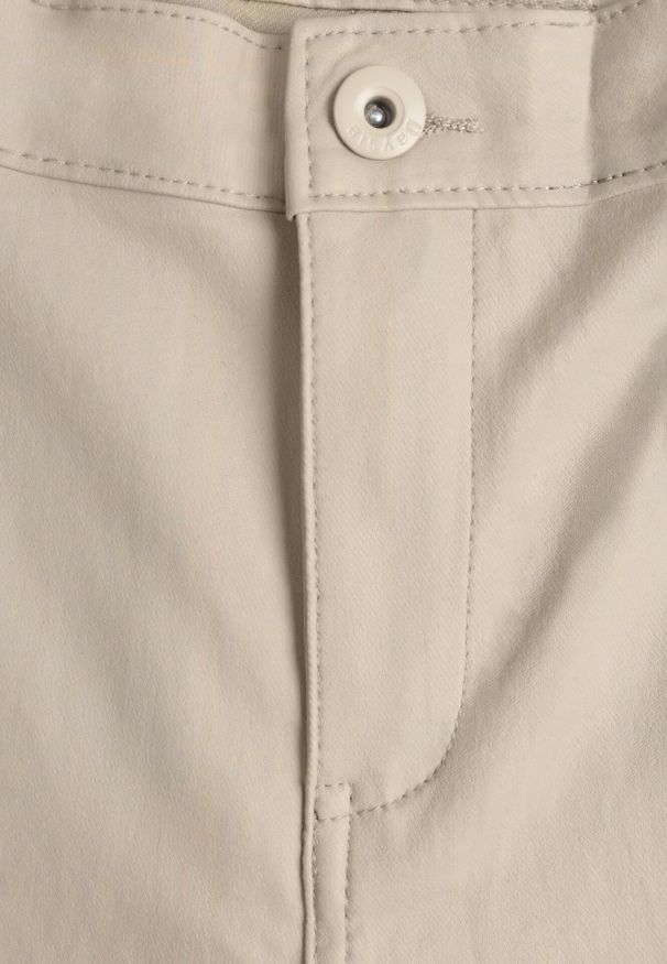 Born2be - Jasnobeżowe Spodnie Skinny z Imitacji Skóry Stana. Stan: podwyższony. Kolor: beżowy. Materiał: skóra