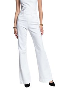 Wrangler - DAMSKI KOMBINEZON WRANGLER OVERALL FLARE WHITE W29PDM989