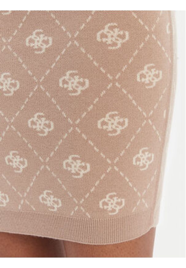 Guess Spódnica ołówkowa W4BD0S Z3JD2 Beżowy Regular Fit. Kolor: beżowy. Materiał: syntetyk