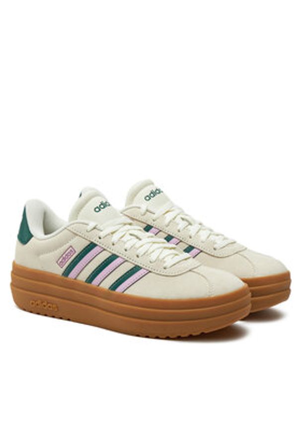 Adidas - adidas Sneakersy VL Court Bold JI1788 Beżowy. Kolor: beżowy. Materiał: zamsz, skóra