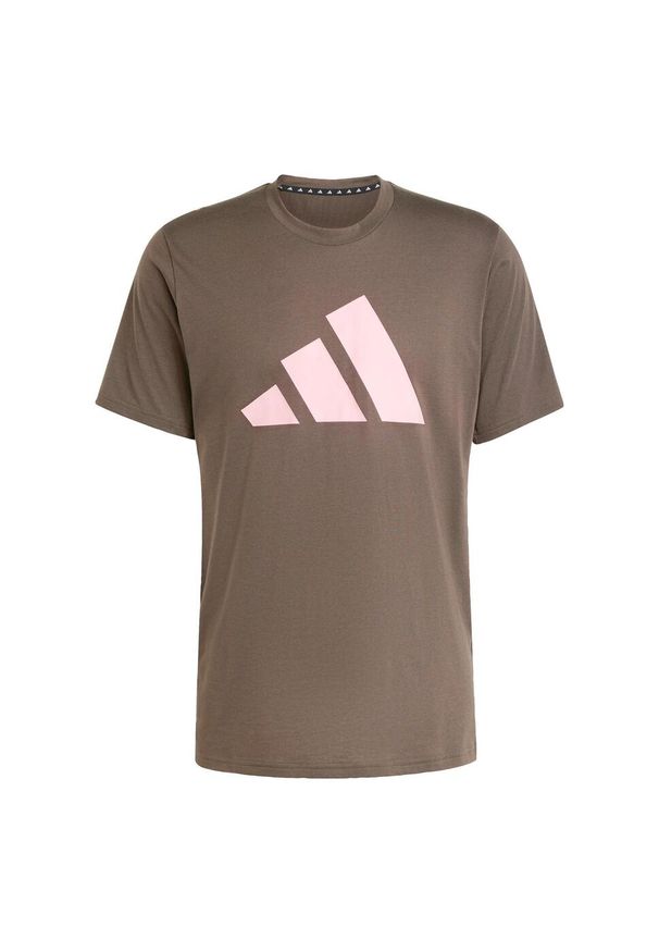 Adidas - Train Essentials Feelready Logo Training Tee. Kolor: różowy. Materiał: materiał