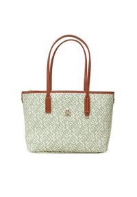 TOMMY HILFIGER - Tommy Hilfiger Torebka Th Monoplay Leather Mini Tote AW0AW17415 Zielony. Kolor: zielony. Materiał: skórzane #3