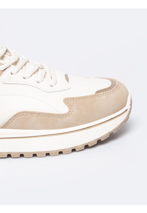 Big-Star - Sneakersy damskie beżowe RR274A216 801. Okazja: na co dzień. Kolor: beżowy. Materiał: guma, zamsz