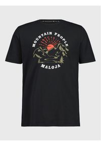 Maloja T-Shirt KapfM. 35502-1-0817 Czarny Regular Fit. Kolor: czarny. Materiał: bawełna