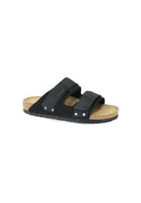 Sandały Birkenstock Uji Vl Wąskie Czarne. Okazja: na co dzień. Kolor: czarny. Materiał: skóra. Styl: casual, sportowy #1