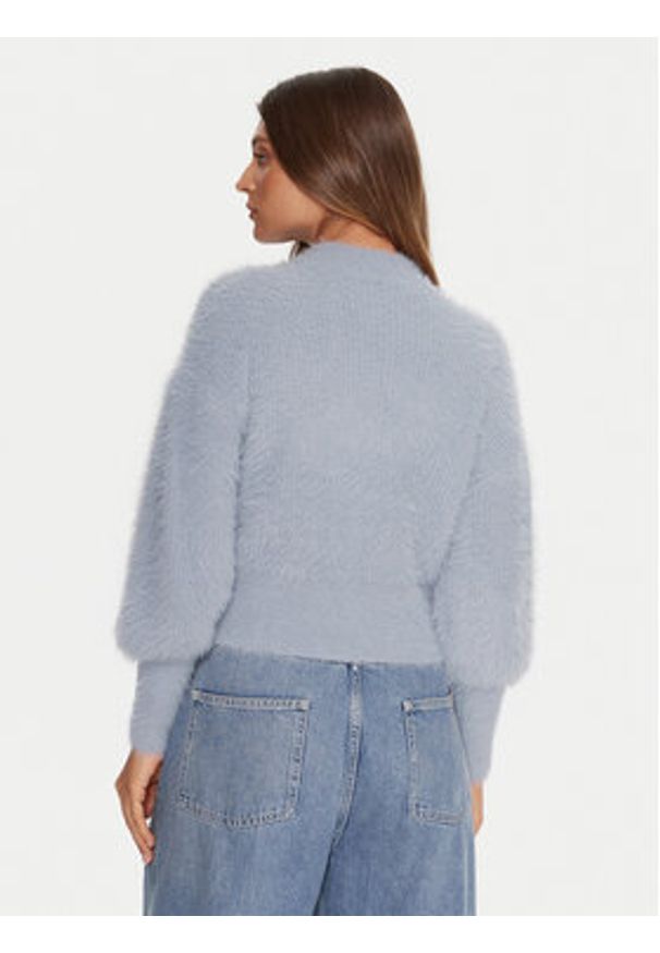 Guess Sweter W4BR25 Z3BH0 Niebieski Regular Fit. Kolor: niebieski. Materiał: syntetyk