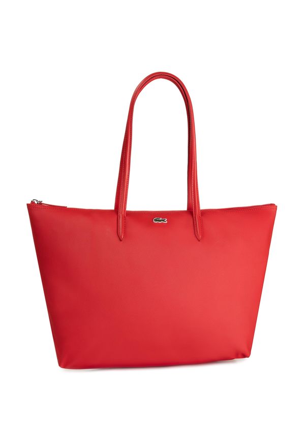 Torebka Lacoste - L Shopping Bag NF1888PO High Risk Red 883. Kolor: czerwony. Materiał: skórzane