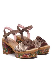 Laura Vita Sandały Noao 01 Brązowy. Kolor: brązowy. Materiał: skóra, zamsz #2