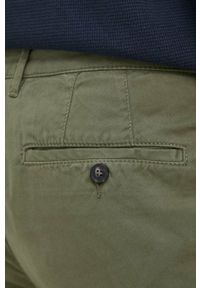 United Colors of Benetton spodnie męskie kolor zielony w fasonie chinos. Kolor: zielony. Materiał: tkanina. Wzór: gładki #3